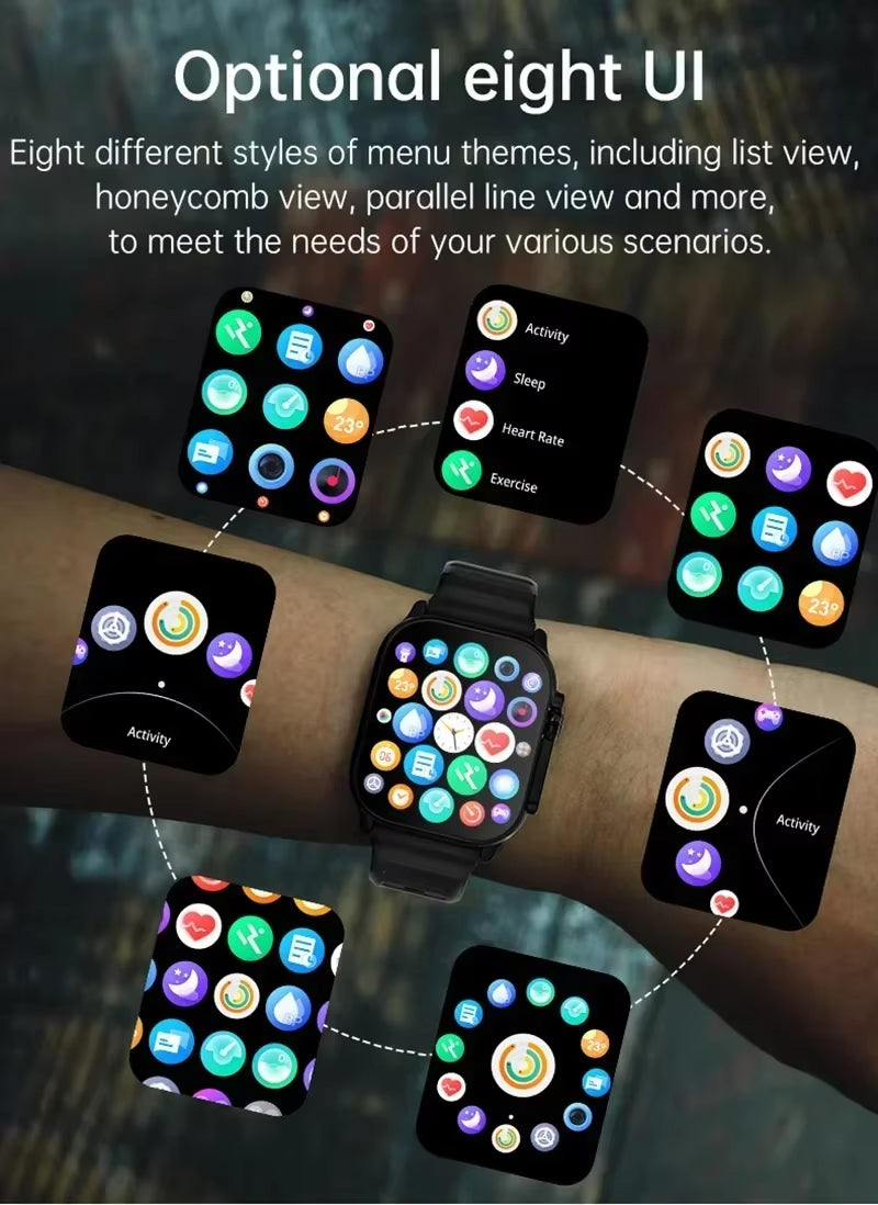 Smart Watch Bluetooth Talk Smartwatch Message Alert Heart Rate Monitor Sports Watch for Android IOS Men Women