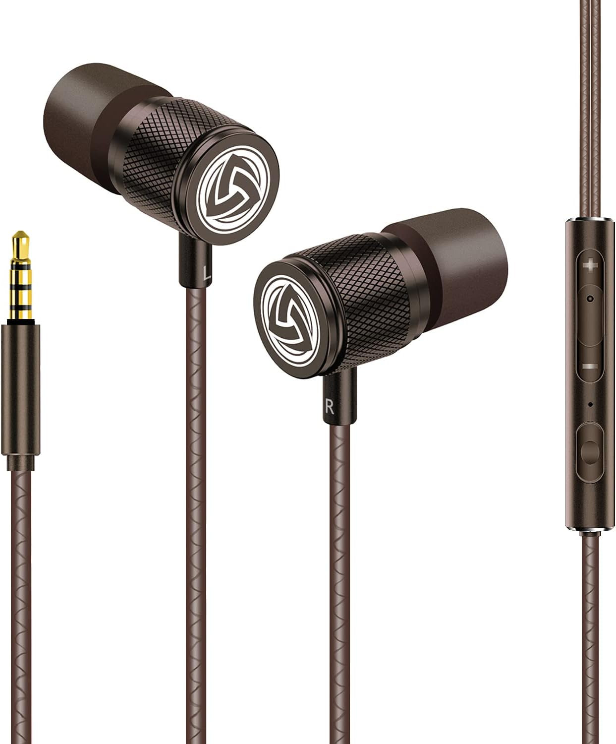 Ultra Wired Earbuds In-Headphones with Microphone, 5 Years Warranty, Noise Isolating Memory Foam and HD Mic, 3.9Ft Long Cord, In-Ear Monitors, Earphones for School, Gaming, Sports, Music